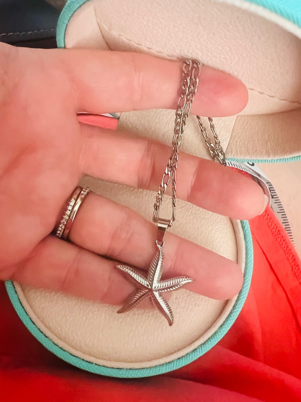 Silver Starfish Pendant Necklace - Picture 4 of 6